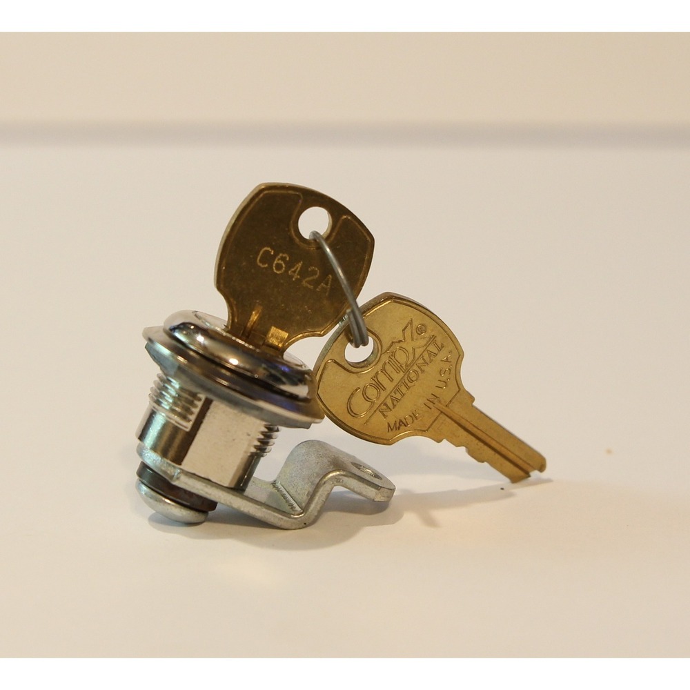 COMP X National 5/8 Universal Cam Lock Made in USA.  2 Keys # C642A  (A4)